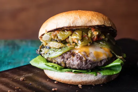 Green Chile Cheeseburger