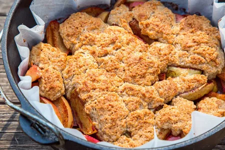 Dutch Oven Apple Cobbler