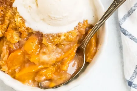 Dutch Oven Peach Cobbler