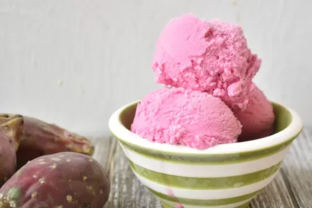 Prickly Pear Cactus Fruit Sorbet