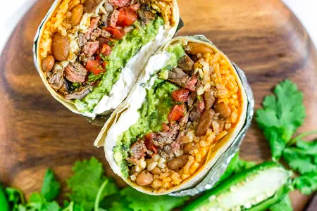 Steak burrito